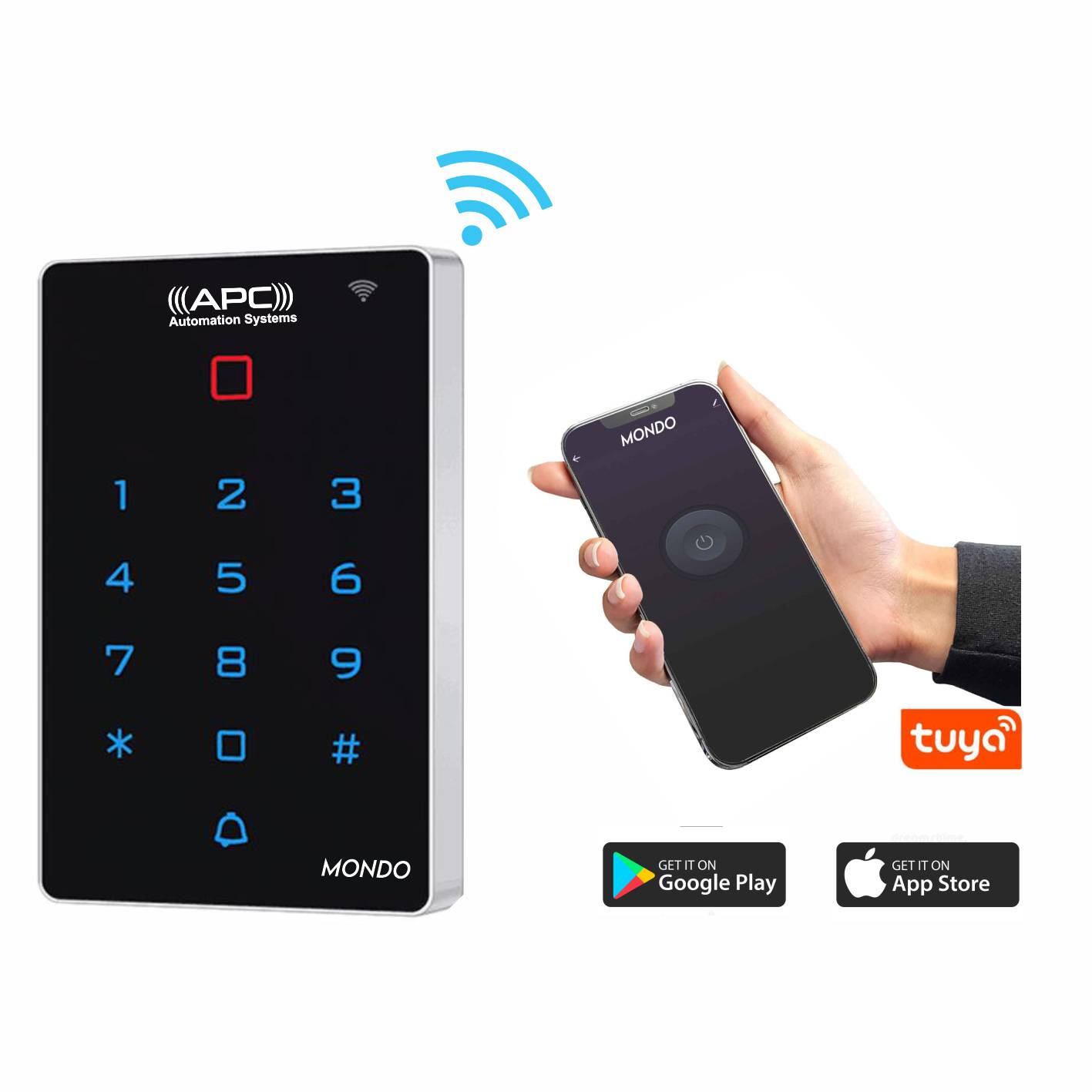 APC Mondo Wi-Fi Keypad with APP Control and Swipe Tag Reader Access Control